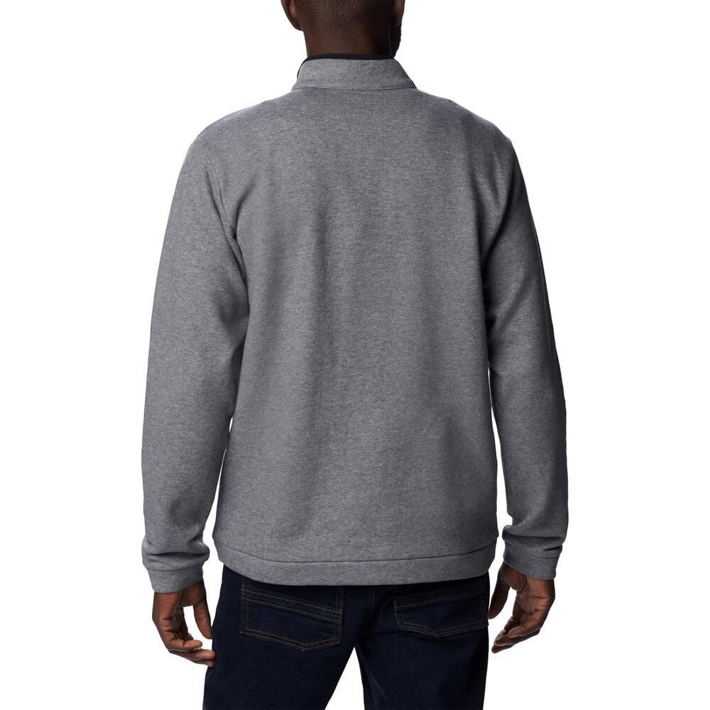 Columbia Men's Hart Mountain Half Snap, Charcoal Heather, Size XL - Picture 2 of 8